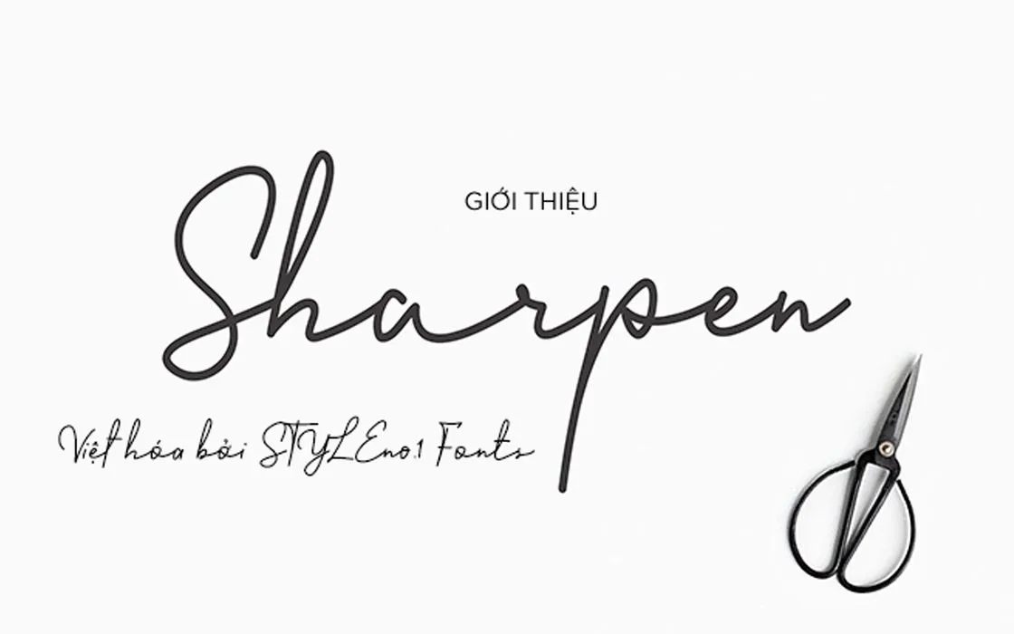 Font chữ mềm mại viết tay SVN-Sharpen Việt hóa