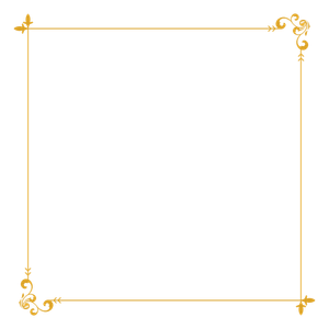 Mẫu khung hoa văn hình vuông cổ điển màu vàng gold vector file PNG 046