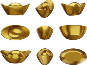 Ảnh 9 đĩnh vàng sang trọng 3D File số 085