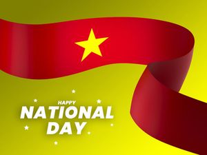 Ảnh background dải cờ Việt Nam tung bay vector mẫu số 170