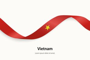Ảnh background dải cờ Việt Nam uốn lượn vector mẫu số 175