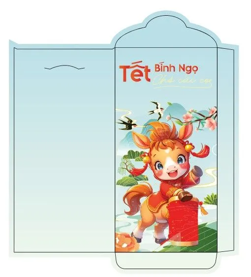 Bao lì xì Tết Bính Ngọ 2026 – Thiết kế vector độc đáo cho năm Ngựa