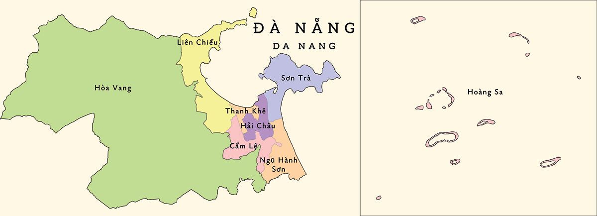 Bản đồ Bản đồ hành chính Đà Nẵng Vector - File ESP