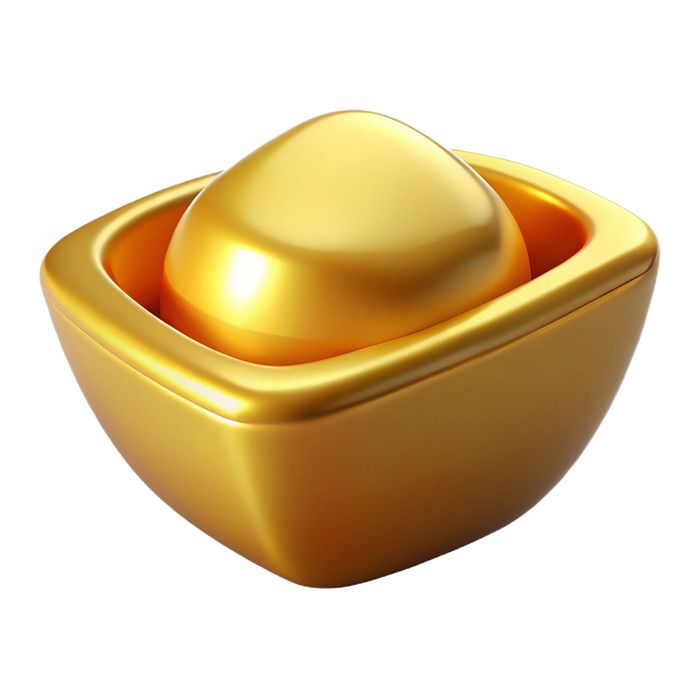 Ảnh vẽ tay thỏi vàng sang trọng 3D File số 062