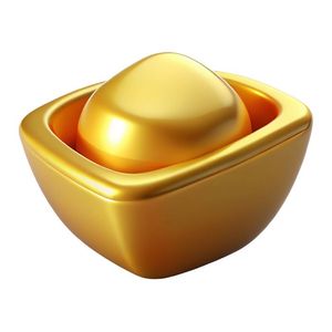 Ảnh vẽ tay thỏi vàng sang trọng 3D File số 062