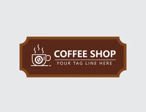 Ảnh icon biển hiệu cà phê file PSD - 002
