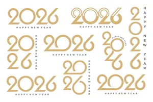 Số 2026 phong các tối giản file vector số 7