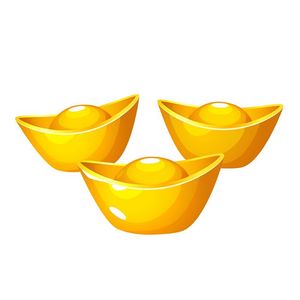 Ảnh vẽ 3 đĩnh vàng lớn phong cách vẽ tay PNG File số 032
