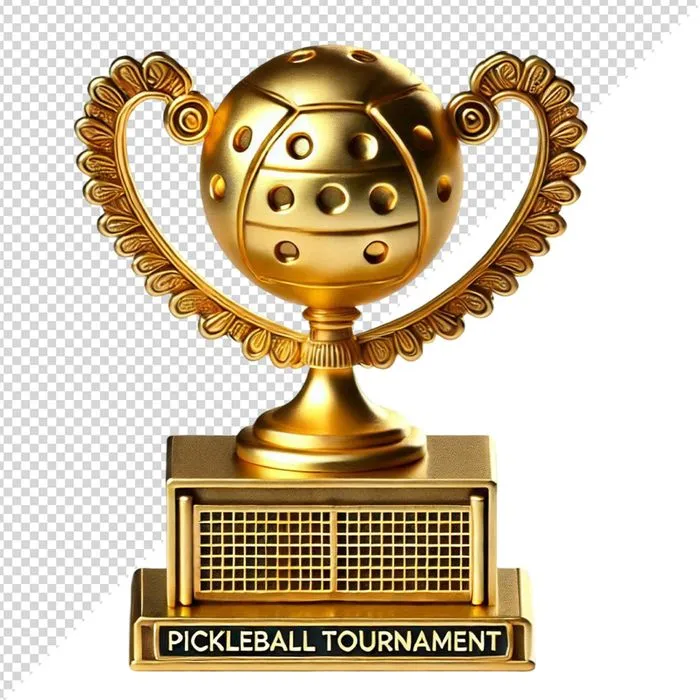 Ảnh cup vàng vô địch môn pickleball vàng gold sang trọng - File PNG 0014