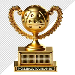 Ảnh cup vàng vô địch môn pickleball vàng gold sang trọng - File PNG 0014