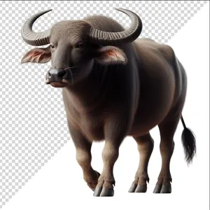 Ảnh vector con trâu chân thực chất lượng cao file PNG