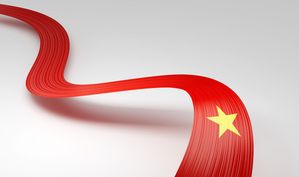 Ảnh dải cờ Việt Nam tung bay uốn lượn PNG mẫu số 128