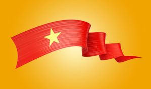 Ảnh dải cờ Việt Nam tung bay PNG mẫu số 119