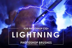 Bộ Brush 50 hiệu ứng tia sét ấn tượng chân thực cho photoshop
