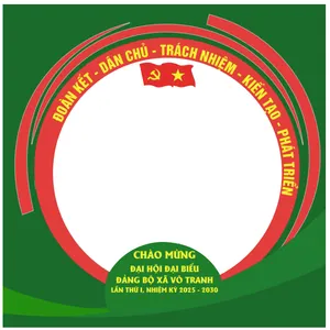 Khung avatar facebook đại hội đảng bộ xã file corel 001