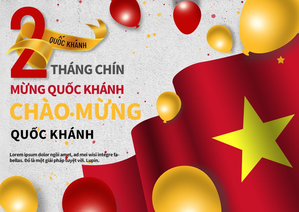 Mẫu banner chào mừng ngày quốc khánh Việt Nam 2-9 PSD 34