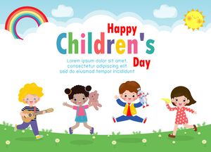 Mẫu banner, backgrround web trẻ vui chơi mừng ngày lễ thiếu nhi - CR925