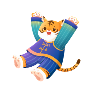 Ảnh vẽ con hổ phong cách chibi nhân hóa File PNG - 010
