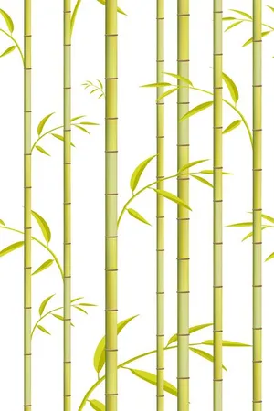 Mẫu backgroud cây trúc màu xanh vẽ tay file AI 122