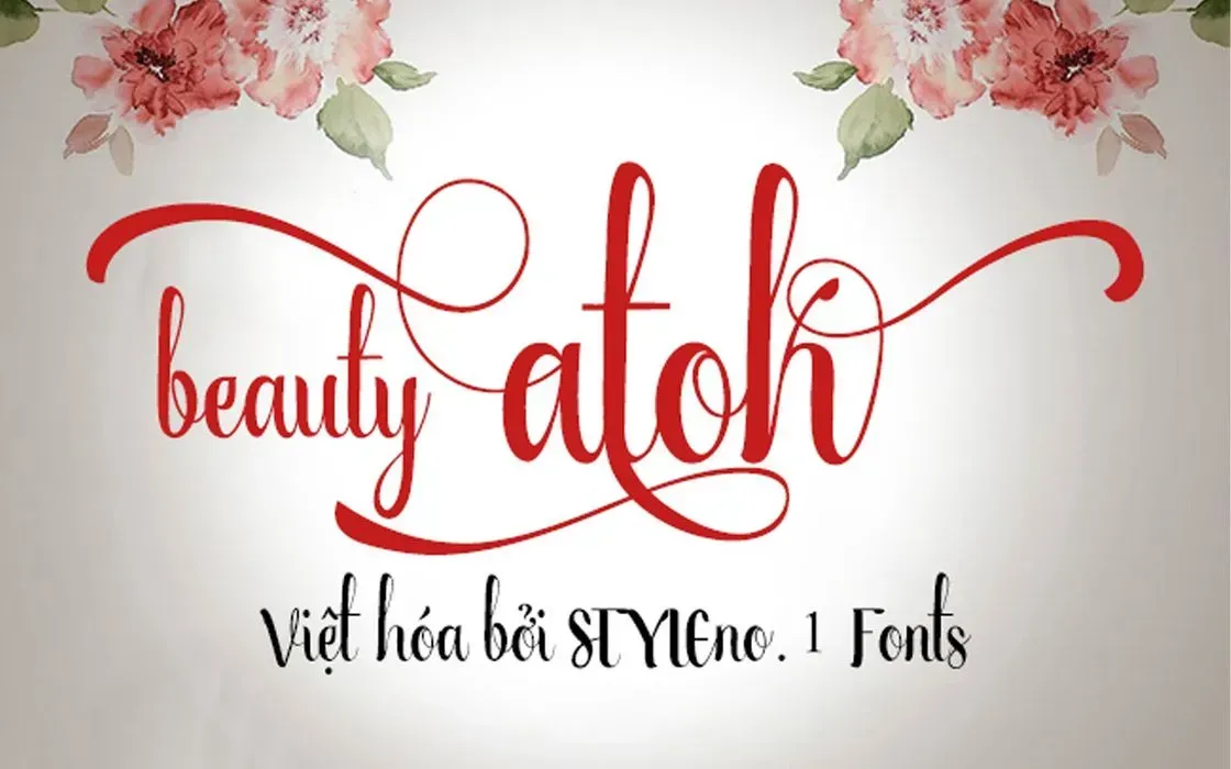 Font chữ mềm mại, thanh lịch SVN-Beauty-Atok-Script Việt hóa