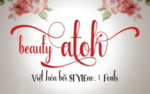 Font chữ mềm mại, thanh lịch SVN-Beauty-Atok-Script Việt hóa