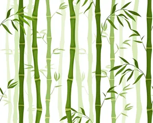 Mẫu pattern cây tre phong cách màu nước file AI 081