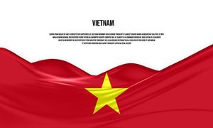Ảnh background dải cờ Việt Nam tung bay vector mẫu số 169