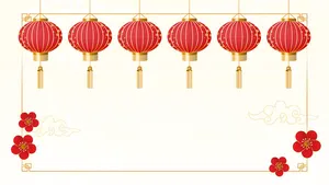 Khung ảnh đèn lồng đỏ lễ hội vector file AI CR003