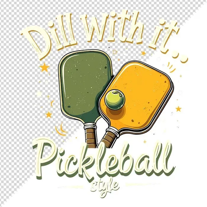 Ảnh minh họa 2 vượt Pickleball phong cách retro chất lượng cao - File PNG 004