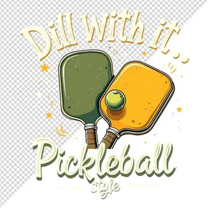 Ảnh minh họa 2 vượt Pickleball phong cách retro chất lượng cao - File PNG 004