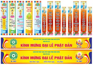 Bộ sưu tập mẫu phướn phục vụ ngày lễ phật đản File Corel 001