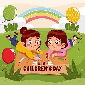 Mẫu poster trẻ em vui chơi ngày quốc tế thiếu nhi vector  CR593