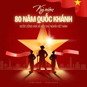 Mẫu poster kỷ niệm 80 năm ngày quốc khánh Việt Nam - File AI 078