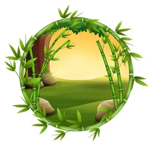 Ảnh minh hoa khung ảnh bằng tre trúc vector File AI 207