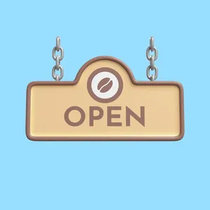 Ảnh icon biển hiệu cà phê file PSD - 001