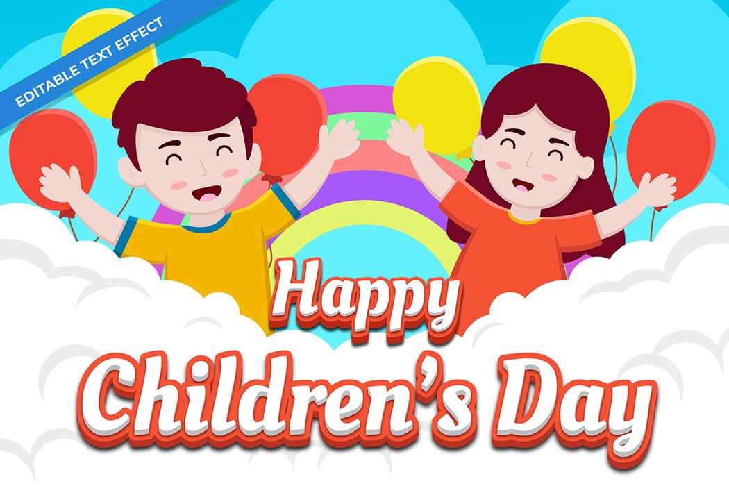 Mẫu poster trẻ vui chơi mừng ngày ngày lễ của trẻ - CR1018
