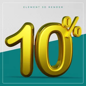 Mẫu số sale giảm giá 3D vector chất lượng cao CR001