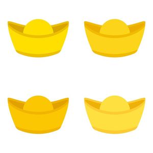 Hình ảnh 4 đĩnh vàng lớn vector 3D File CR 021