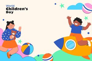 Mẫu banner, background trẻ em vui chơi mừng ngày lễ của trẻ - CR967