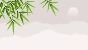 Mẫu banner, backgroud cây tre tranh file AI 070