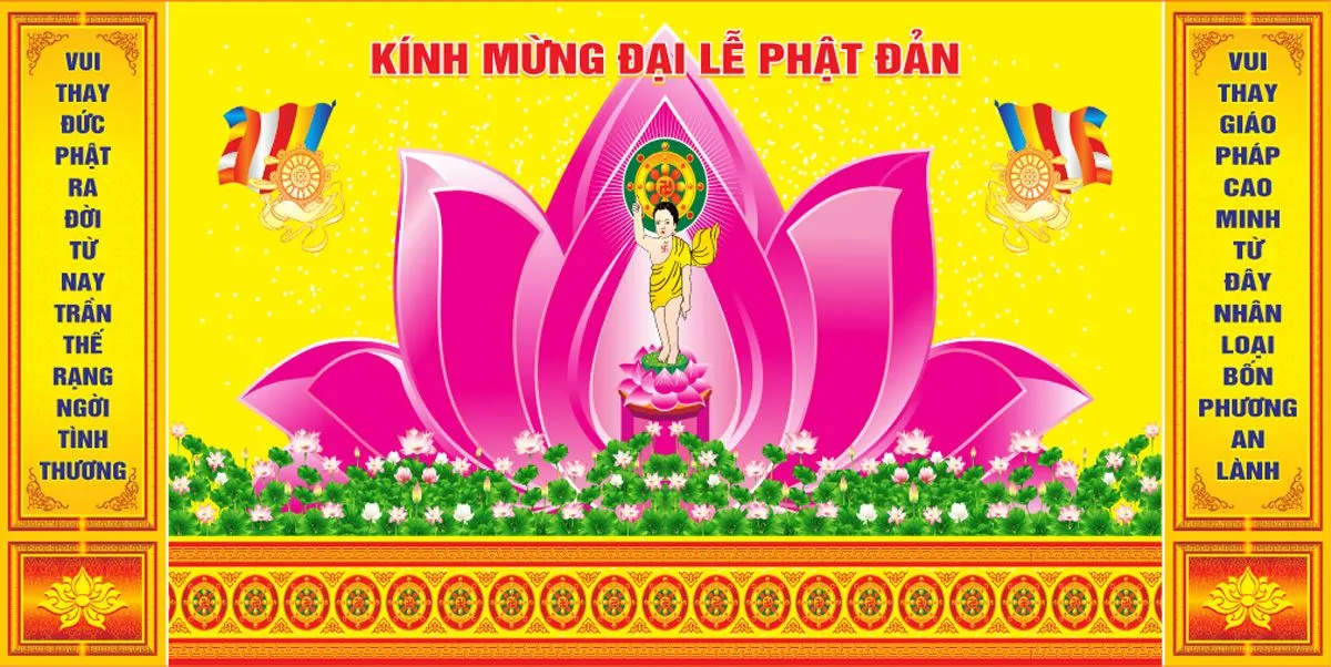Mẫu sân khấu mừng đại lễ phật đản File Corel 0017