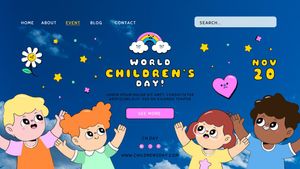 Mẫu banner, background website trẻ vui mừng ngày lễ của trẻ - CR1076