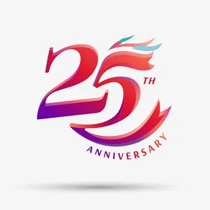 Logo kỷ niệm 25 năm ra trường vector File AI CR001