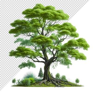 Ảnh cây đa cổ thụ vector file PNG dạng pixel - S053