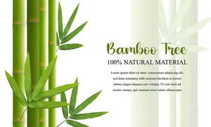 Mẫu banner backgroud cây tre tranh file AI 0565