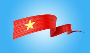Ảnh dải cờ Việt Nam tung bay PNG mẫu số 124