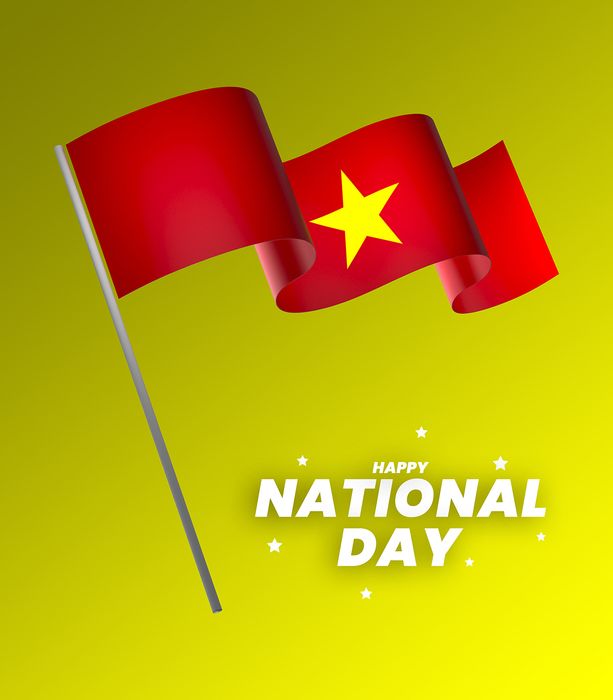 Ảnh background dải cờ Việt Nam tung bay vector mẫu số 172