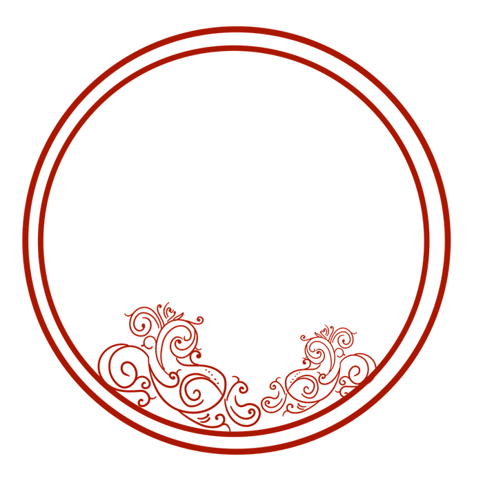 Mẫu khung hoa văn hình tròn cổ điển vector file PNG 035