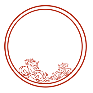 Mẫu khung hoa văn hình tròn cổ điển vector file PNG 035