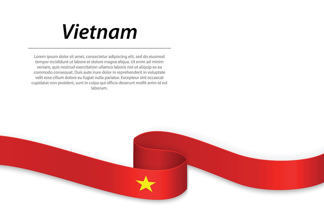Ảnh dải cờ Việt Nam uốn lượn vector mẫu số 207